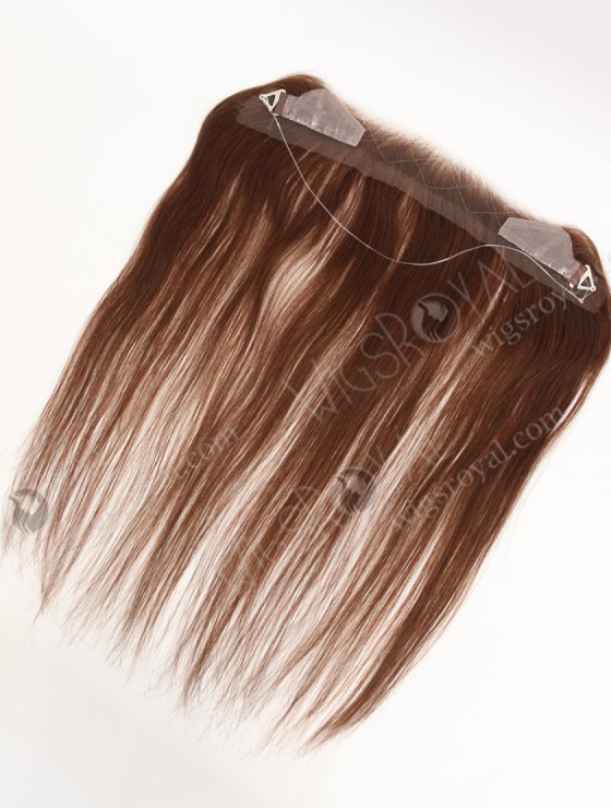 In Stock European Virgin Hair 16" Straight 4# Color Hairline Topper SHT-002-32629