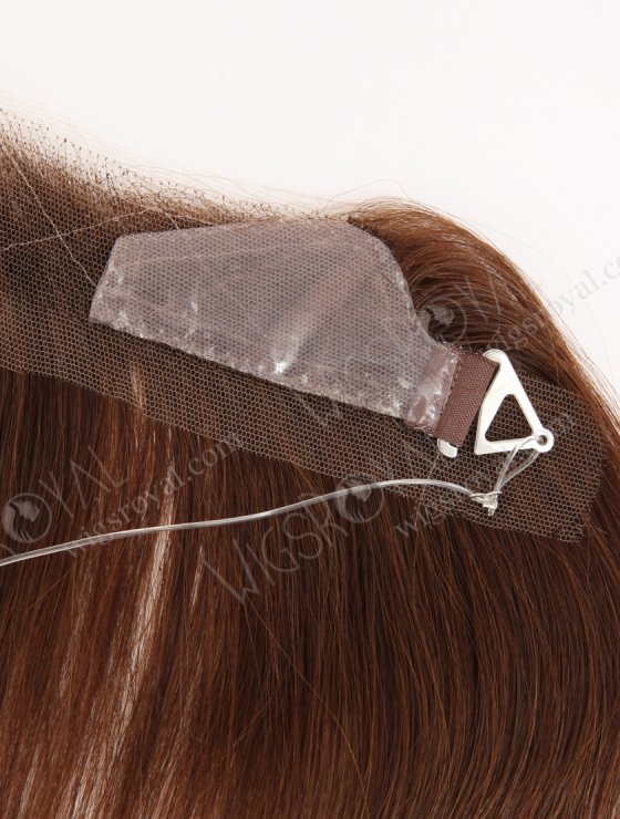 In Stock European Virgin Hair 16" Straight 4# Color Hairline Topper SHT-002-32630