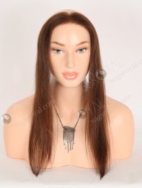 In Stock European Virgin Hair 16" Straight 4# Color Hairline Topper SHT-002