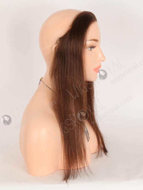 In Stock European Virgin Hair 16" Straight 4# Color Hairline Topper SHT-002-32621