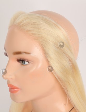 In Stock European Virgin Hair 12" Straight 613# Color Hairline Topper SHT-001