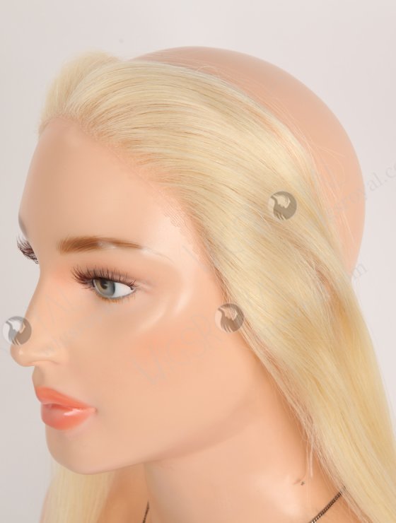 In Stock European Virgin Hair 12" Straight 613# Color Hairline Topper SHT-001-32601