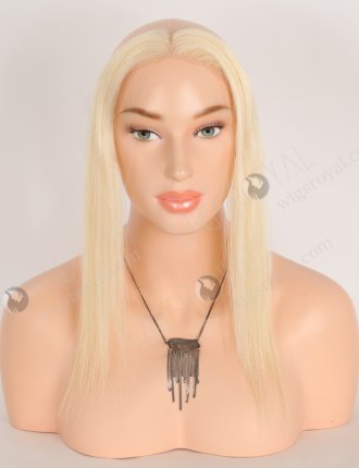 In Stock European Virgin Hair 12" Straight 613# Color Hairline Topper SHT-001