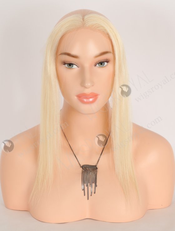 In Stock European Virgin Hair 12" Straight 613# Color Hairline Topper SHT-001