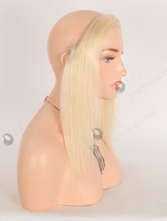 In Stock European Virgin Hair 12" Straight 613# Color Hairline Topper SHT-001-32605