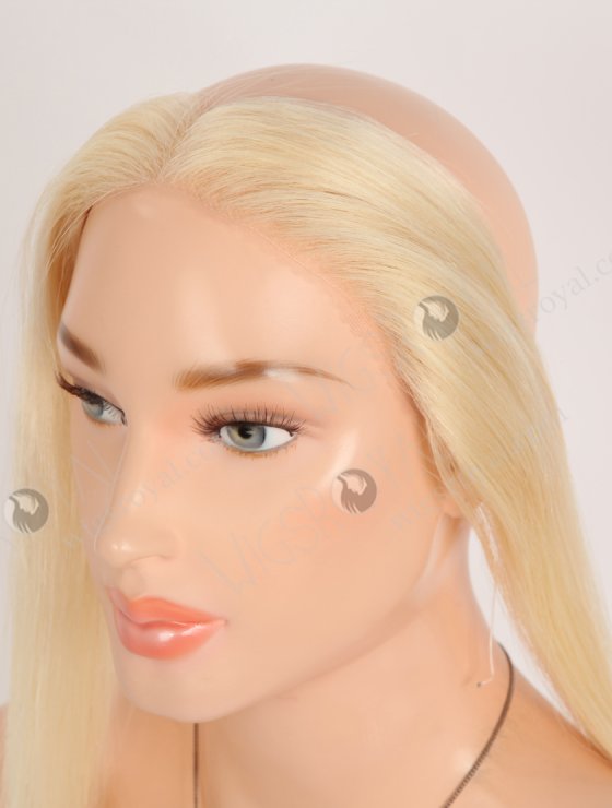 In Stock European Virgin Hair 12" Straight 613# Color Hairline Topper SHT-001-32606