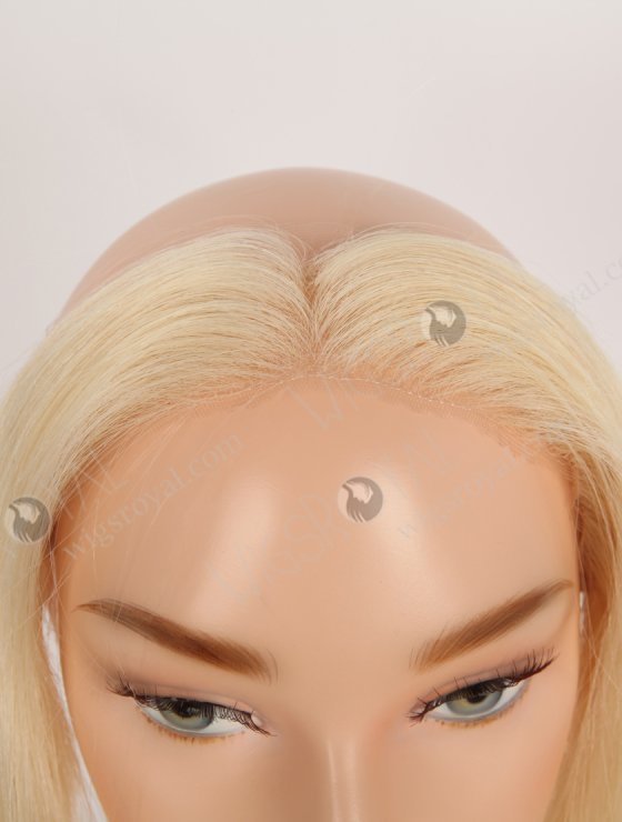 In Stock European Virgin Hair 12" Straight 613# Color Hairline Topper SHT-001-32607