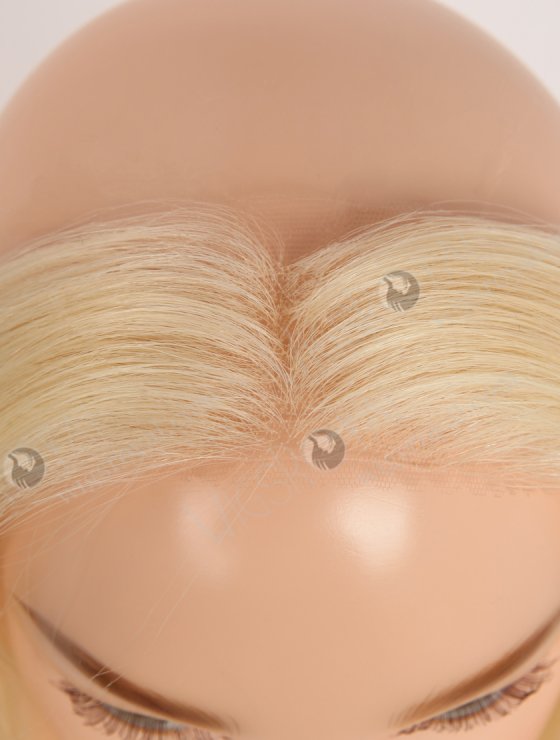 In Stock European Virgin Hair 12" Straight 613# Color Hairline Topper SHT-001-32608