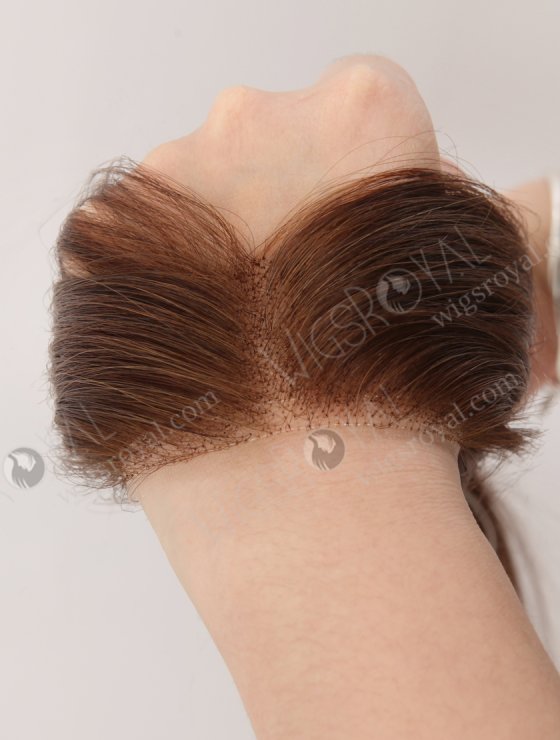 In Stock European Virgin Hair 16" Straight 4# Color Hairline Topper SHT-002-32620