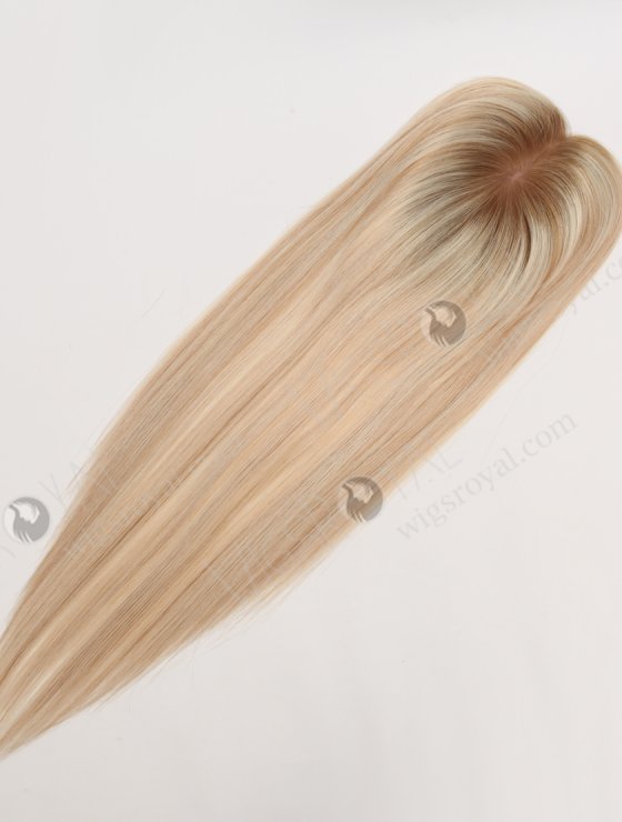 In Stock European Virgin Hair 18" All One Length Straight T8A/60#/8A# Highlights Color Hair Topper Topper-181-32675