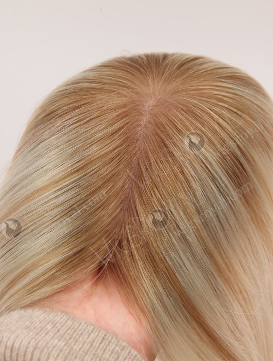 In Stock European Virgin Hair 18" All One Length Straight T8A/60#/8A# Highlights Color Hair Topper Topper-181-32676