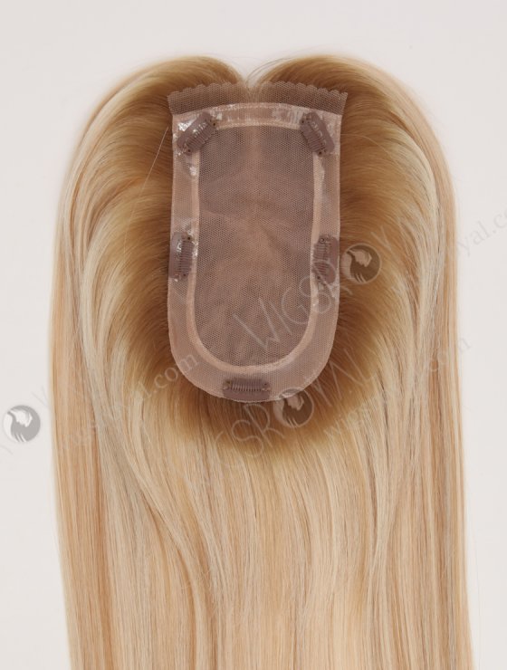 In Stock European Virgin Hair 18" All One Length Straight T8A/60#/8A# Highlights Color Hair Topper Topper-181-32678