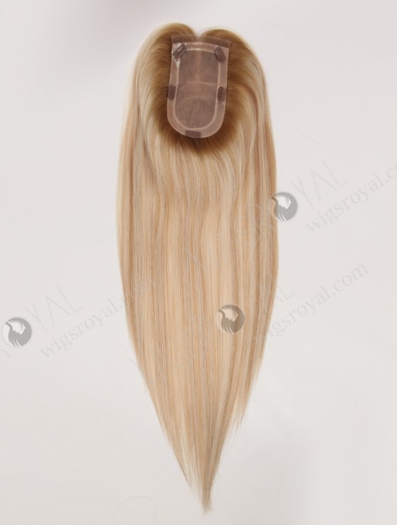 In Stock European Virgin Hair 18" All One Length Straight T8A/60#/8A# Highlights Color Hair Topper Topper-181-32680