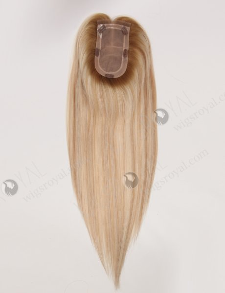 In Stock European Virgin Hair 18" All One Length Straight T8A/60#/8A# Highlights Color Hair Topper Topper-181