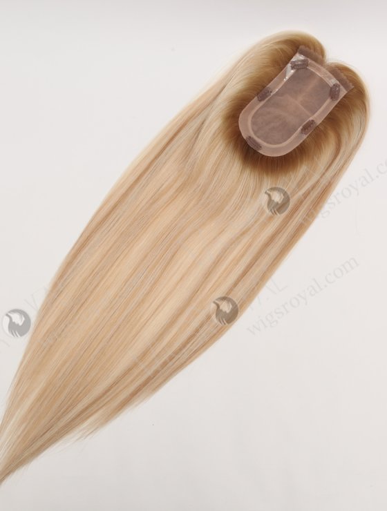 In Stock European Virgin Hair 18" All One Length Straight T8A/60#/8A# Highlights Color Hair Topper Topper-181-32681