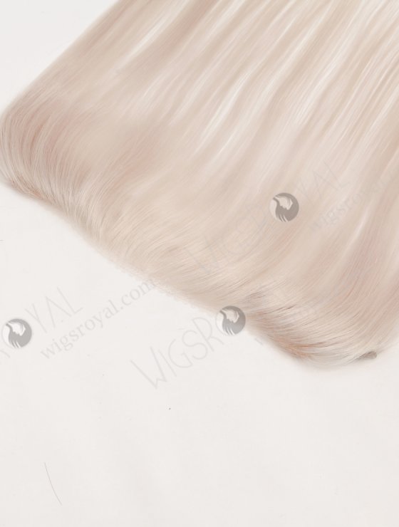 In Stock European Virgin Hair 16" Straight White Color Hairline Topper SHT-024-32933
