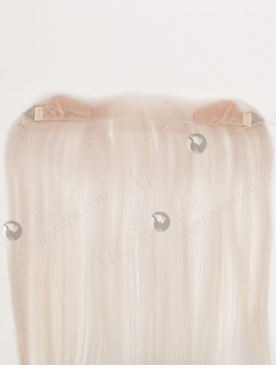 In Stock European Virgin Hair 16" Straight White Color Hairline Topper SHT-024-32934