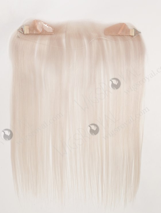 In Stock European Virgin Hair 16" Straight White Color Hairline Topper SHT-024