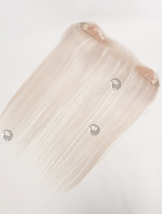 In Stock European Virgin Hair 16" Straight White Color Hairline Topper SHT-024-32935