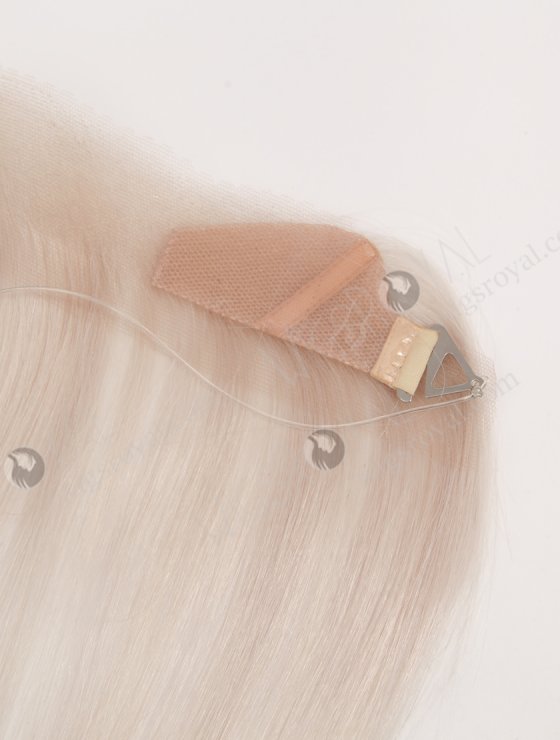 In Stock European Virgin Hair 16" Straight White Color Hairline Topper SHT-024-32938