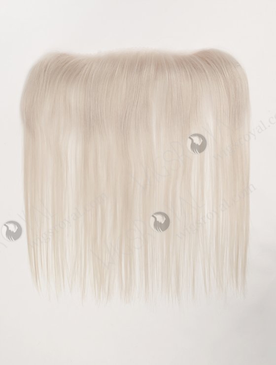 In Stock European Virgin Hair 12" Straight Platinum Gray Color Hairline Topper SHT-022-32912