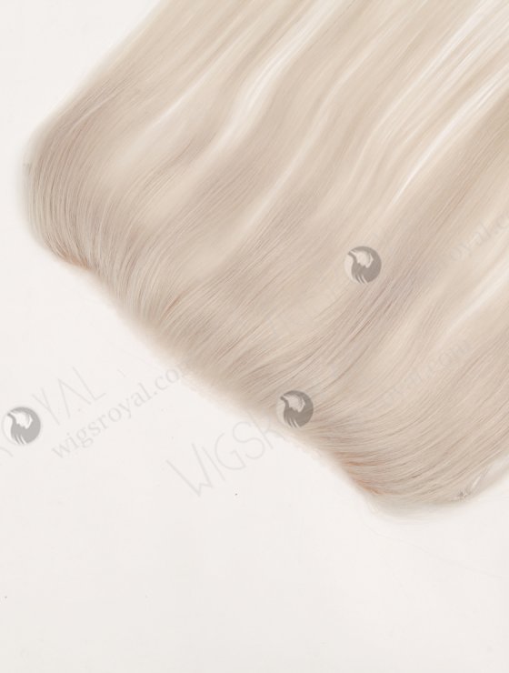 In Stock European Virgin Hair 12" Straight Platinum Gray Color Hairline Topper SHT-022-32915