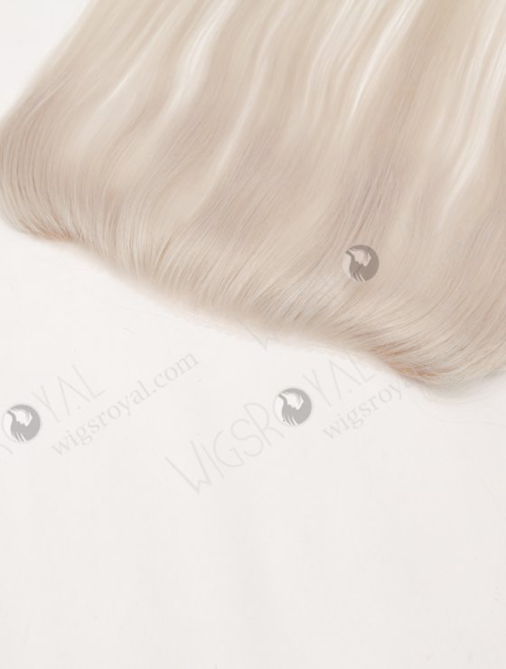 In Stock European Virgin Hair 12" Straight Platinum Gray Color Hairline Topper SHT-022-32914