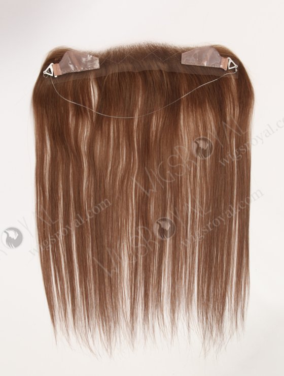 In Stock European Virgin Hair 16" Straight 9# Color Hairline Topper SHT-017