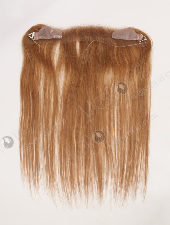 In Stock European Virgin Hair 16" Straight 8# Color Hairline Topper SHT-018-32858