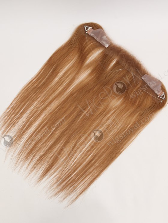 In Stock European Virgin Hair 16" Straight 8# Color Hairline Topper SHT-018-32859