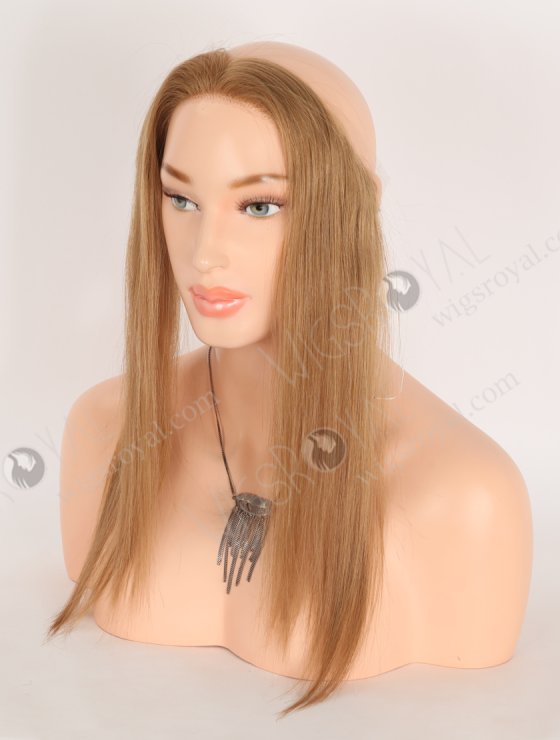 In Stock European Virgin Hair 16" Straight 8# Color Hairline Topper SHT-018-32863