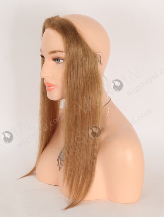 In Stock European Virgin Hair 16" Straight 8# Color Hairline Topper SHT-018-32867