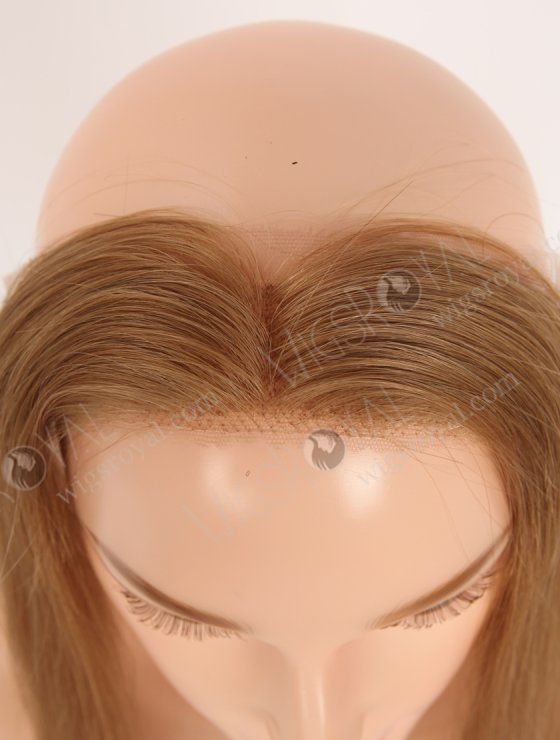 In Stock European Virgin Hair 16" Straight 8# Color Hairline Topper SHT-018-32866