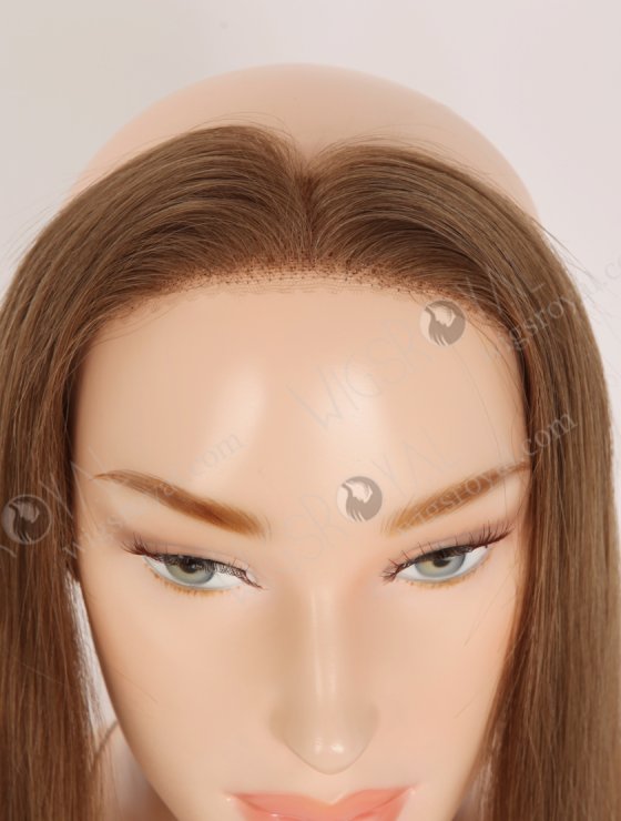 In Stock European Virgin Hair 16" Straight 9# Color Hairline Topper SHT-017-32840