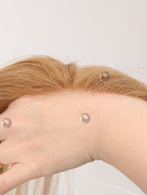 In Stock European Virgin Hair 16" Straight 8# Color Hairline Topper SHT-018-32871