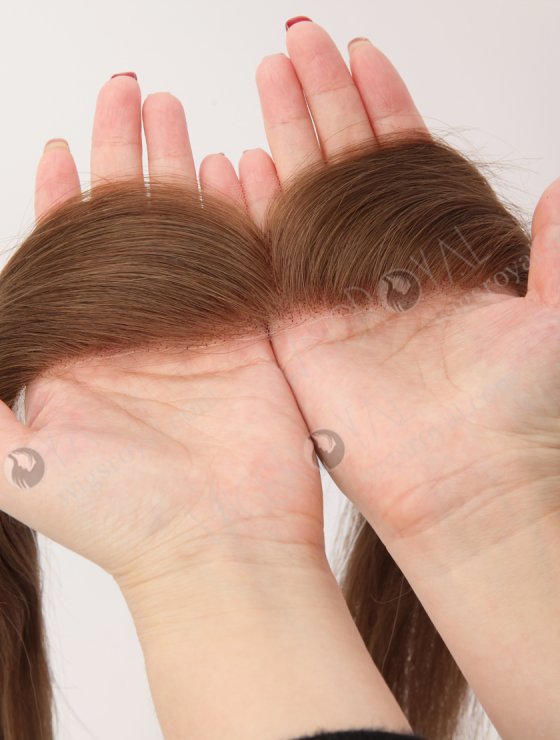 In Stock European Virgin Hair 12" Straight 9# Color Hairline Topper SHT-016-32826