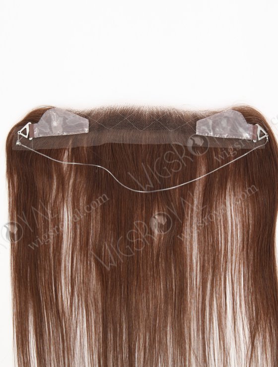 In Stock European Virgin Hair 12" Straight 4# Color Hairline Topper SHT-015-32795