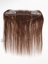 In Stock European Virgin Hair 12" Straight 4# Color Hairline Topper SHT-015