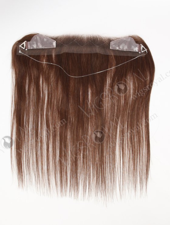 In Stock European Virgin Hair 12" Straight 4# Color Hairline Topper SHT-015-32796