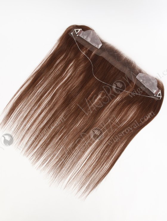 In Stock European Virgin Hair 12" Straight 4# Color Hairline Topper SHT-015-32798