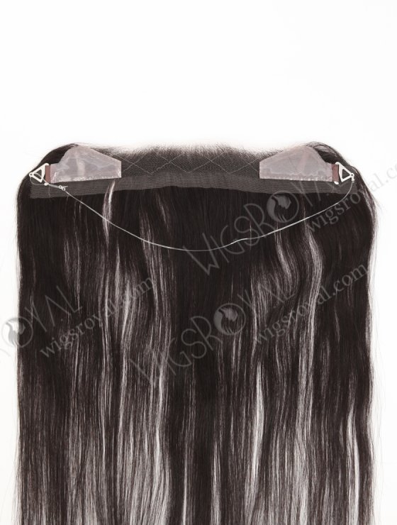 In Stock European Virgin Hair 16" Straight 1B# Color Hairline Topper SHT-012-32730