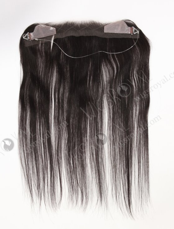 In Stock European Virgin Hair 16" Straight 1B# Color Hairline Topper SHT-012-32731