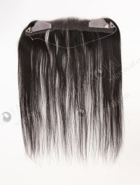 In Stock European Virgin Hair 16" Straight Natural Black Color Hairline Topper SHT-010