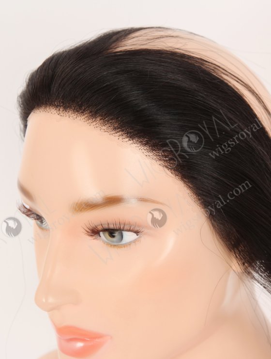 In Stock European Virgin Hair 12" Straight 1B# Color Hairline Topper SHT-011-32718