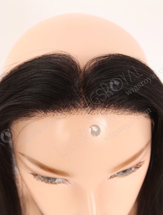 In Stock European Virgin Hair 12" Straight 1B# Color Hairline Topper SHT-011-32719