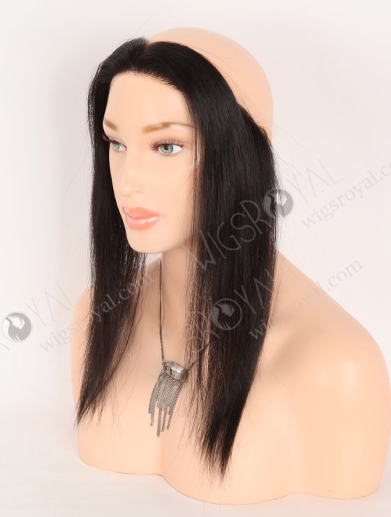 In Stock European Virgin Hair 12" Straight 1B# Color Hairline Topper SHT-011-32721