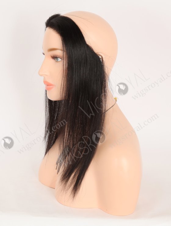 In Stock European Virgin Hair 12" Straight 1B# Color Hairline Topper SHT-011-32723