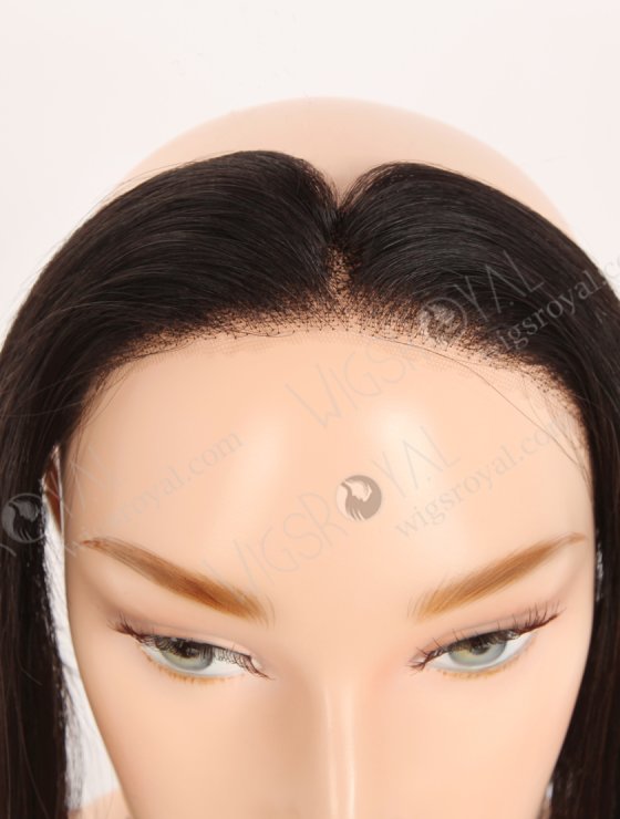In Stock European Virgin Hair 16" Straight 1B# Color Hairline Topper SHT-012-32732