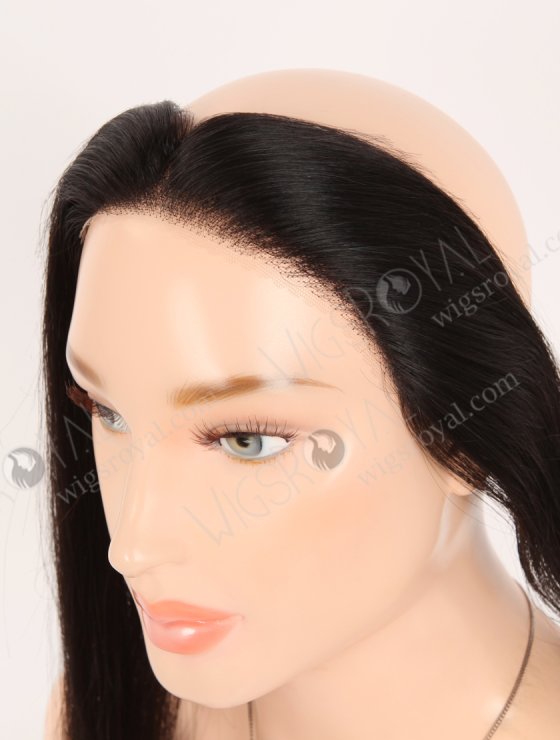 In Stock European Virgin Hair 16" Straight 1B# Color Hairline Topper SHT-012-32734