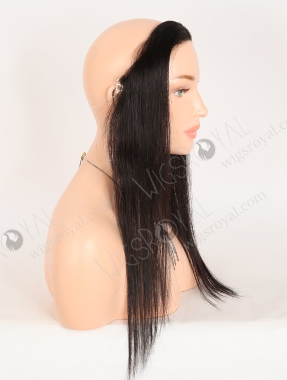 In Stock European Virgin Hair 16" Straight 1B# Color Hairline Topper SHT-012-32737